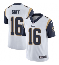 Men's Nike Los Angeles Rams #16 Jared Goff White Vapor Untouchable Limited Player NFL Jersey