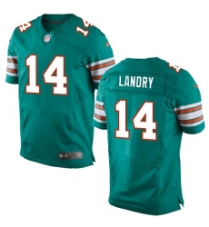 Men's Nike Miami Dolphins #14 Jarvis Landry Elite Aqua Green Alternate NFL Jersey