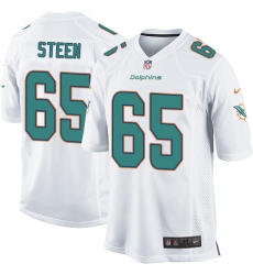 Men's Nike Miami Dolphins #65 Anthony Steen Game White NFL Jersey