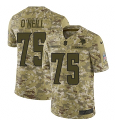 Youth Nike Minnesota Vikings #75 Brian O'Neill Limited Camo 2018 Salute to Service NFL Jersey