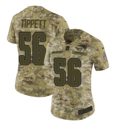 Women's Nike New England Patriots #56 Andre Tippett Limited Camo 2018 Salute to Service NFL Jersey