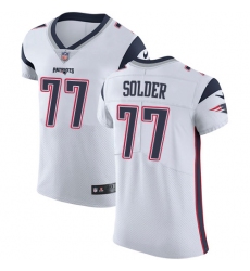 Men's Nike New England Patriots #77 Nate Solder White Vapor Untouchable Elite Player NFL Jersey
