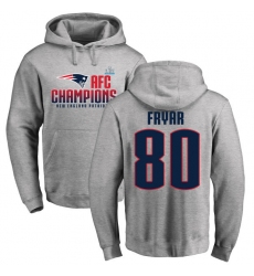Nike New England Patriots #80 Irving Fryar Heather Gray 2017 AFC Champions Pullover Hoodie