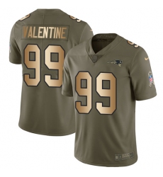 Men's Nike New England Patriots #99 Vincent Valentine Limited Olive/Gold 2017 Salute to Service NFL Jersey