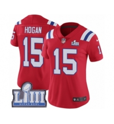 Women's Nike New England Patriots #15 Chris Hogan Red Alternate Vapor Untouchable Limited Player Super Bowl LIII Bound NFL Jersey