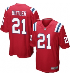 Men's Nike New England Patriots #21 Malcolm Butler Game Red Alternate NFL Jersey