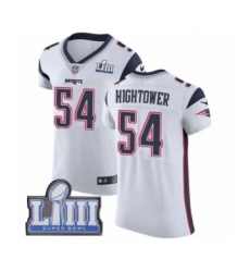 Men's Nike New England Patriots #54 Dont'a Hightower White Vapor Untouchable Elite Player Super Bowl LIII Bound NFL Jersey