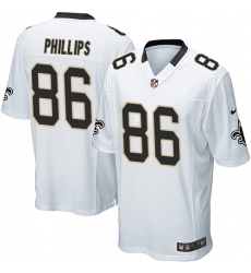 Men's Nike New Orleans Saints #86 John Phillips Game White NFL Jersey