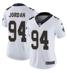 Women's Nike New Orleans Saints #94 Cameron Jordan White Vapor Untouchable Limited Player NFL Jersey