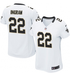 Women's Nike New Orleans Saints #22 Mark Ingram Game White NFL Jersey