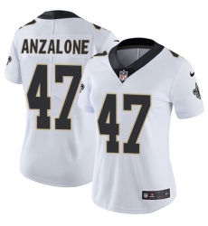 Women's Nike New Orleans Saints #47 Alex Anzalone Elite White NFL Jersey