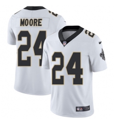 Youth Nike New Orleans Saints #24 Sterling Moore White Vapor Untouchable Limited Player NFL Jersey