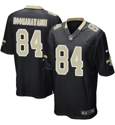 Men's Nike New Orleans Saints #84 Michael Hoomanawanui Game Black Team Color NFL Jersey
