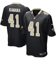 Men's Nike New Orleans Saints #41 Alvin Kamara Game Black Team Color NFL Jersey