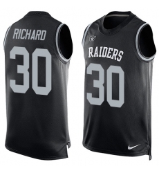 Men's Nike Oakland Raiders #30 Jalen Richard Limited Black Player Name & Number Tank Top NFL Jersey