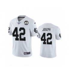 Men's Oakland Raiders #42 Karl Joseph White 60th Anniversary Vapor Untouchable Limited Player 100th Season Football Jersey