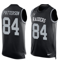 Men's Nike Oakland Raiders #84 Cordarrelle Patterson Limited Black Player Name & Number Tank Top NFL Jersey