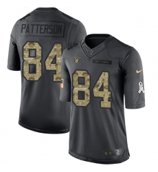 Youth Nike Oakland Raiders #84 Cordarrelle Patterson Limited Black 2016 Salute to Service NFL Jersey