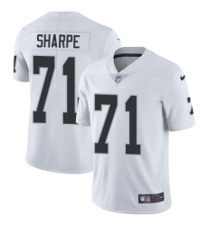 Men's Nike Oakland Raiders #71 David Sharpe White Vapor Untouchable Limited Player NFL Jersey