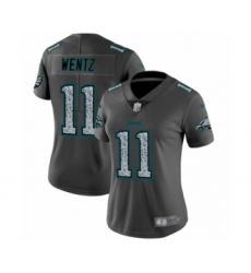 Women's Philadelphia Eagles #11 Carson Wentz Limited Gray Static Fashion Football Jersey