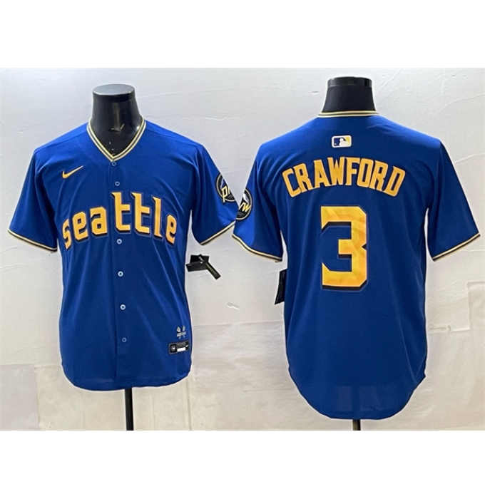 Men's Seattle Mariners #3 Cal Raleigh Royal 2025 Limited Stitched jersey