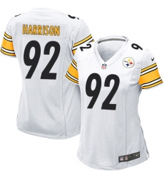 Women's Nike Pittsburgh Steelers #92 James Harrison Game White NFL Jersey