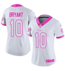 Women's Nike Pittsburgh Steelers #10 Martavis Bryant Limited White/Pink Rush Fashion NFL Jersey