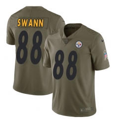 Men's Nike Pittsburgh Steelers #88 Lynn Swann Limited Olive 2017 Salute to Service NFL Jersey
