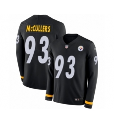 Men's Nike Pittsburgh Steelers #93 Dan McCullers Limited Black Therma Long Sleeve NFL Jersey