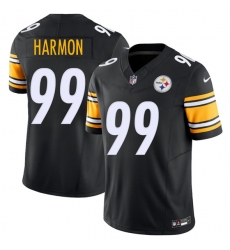 Men's Pittsburgh Steelers #99 Derrick Harmon Black 2025 Draft F.U.S.E. Vapor Limited Football Stitched Jersey