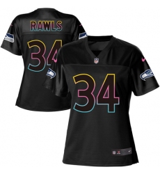 Women's Nike Seattle Seahawks #34 Thomas Rawls Game Black Team Color NFL Jersey