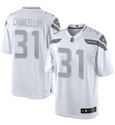 Men's Nike Seattle Seahawks #31 Kam Chancellor Limited White Platinum NFL Jersey