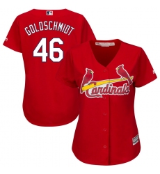 Women's St. Louis Cardinals #46 Paul Goldschmidt Majestic Scarlet Alternate Official Cool Base Player Jersey