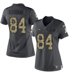 Women's Nike Seattle Seahawks #84 Amara Darboh Limited Black 2016 Salute to Service NFL Jersey