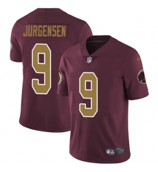 Men's Nike Washington Redskins #9 Sonny Jurgensen Burgundy Red/Gold Number Alternate 80TH Anniversary Vapor Untouchable Limited Player NFL Jersey