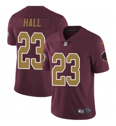 Men's Nike Washington Redskins #23 DeAngelo Hall Burgundy Red/Gold Number Alternate 80TH Anniversary Vapor Untouchable Limited Player NFL Jersey