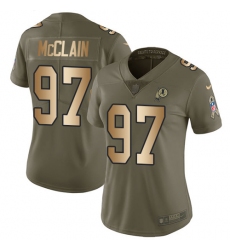 Women's Nike Washington Redskins #97 Terrell McClain Limited Olive/Gold 2017 Salute to Service NFL Jersey
