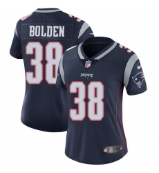 Women's Nike New England Patriots #38 Brandon Bolden Navy Blue Team Color Vapor Untouchable Limited Player NFL Jersey