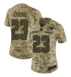 Women's Nike New England Patriots #23 Patrick Chung Limited Camo 2018 Salute to Service NFL Jersey