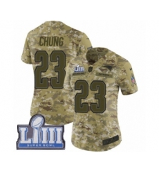 Women's Nike New England Patriots #23 Patrick Chung Limited Camo 2018 Salute to Service Super Bowl LIII Bound NFL Jersey