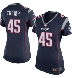Women's Nike New England Patriots #45 Donald Trump Game Navy Blue Team Color NFL Jersey