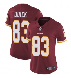 Women's Nike Washington Redskins #83 Brian Quick Burgundy Red Team Color Vapor Untouchable Limited Player NFL Jersey