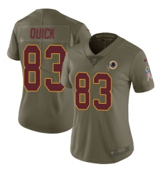 Women's Nike Washington Redskins #83 Brian Quick Limited Olive 2017 Salute to Service NFL Jersey