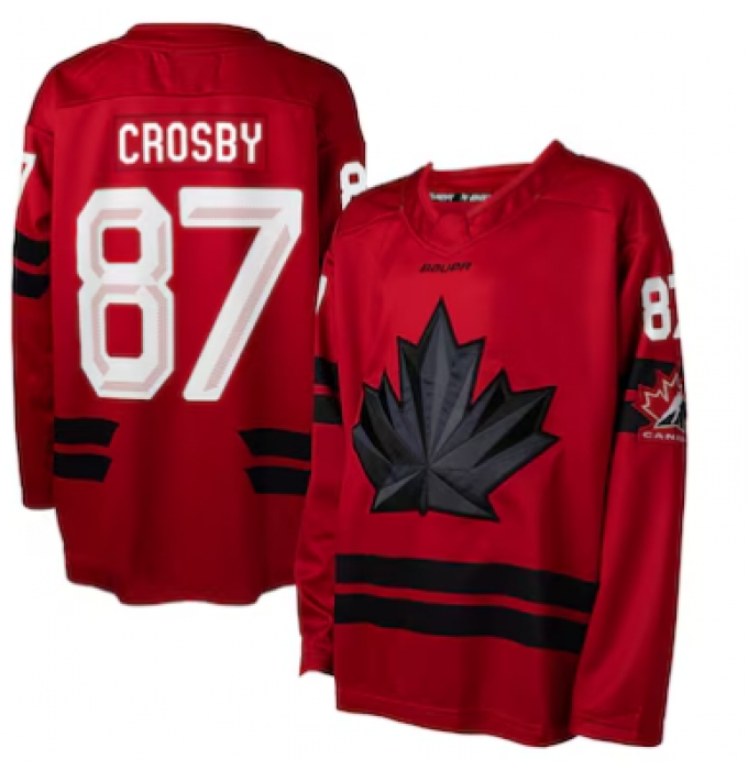 Youth Sidney Crosby #87 Red Hockey Canada 2026 Replica Jerseys