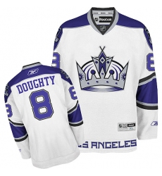 Men's Reebok Los Angeles Kings #8 Drew Doughty Premier White NHL Jersey
