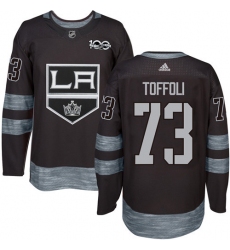 Men's Adidas Los Angeles Kings #73 Tyler Toffoli Premier Black 1917-2017 100th Anniversary NHL Jersey