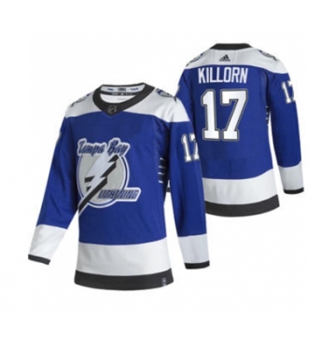 Men's Tampa Bay Lightning #17 Alex Killorn Blue 2020-21 Reverse Retro Alternate Hockey Jersey
