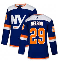 Youth Adidas New York Islanders #29 Brock Nelson Premier Blue Alternate NHL Jersey