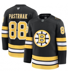 Men's Boston Bruins #88 David Pastrnak Black 2025 Home Stitched Hockey Jersey