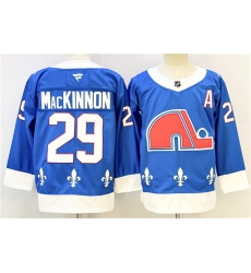 Men's Colorado Avalanche #29 Nathan MacKinnon Blue 2025-26 With A Alternate Stitched Jersey